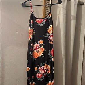 Floral Black Dress
